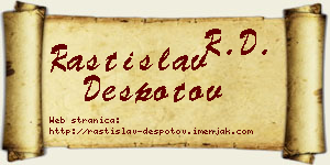 Rastislav Despotov vizit kartica